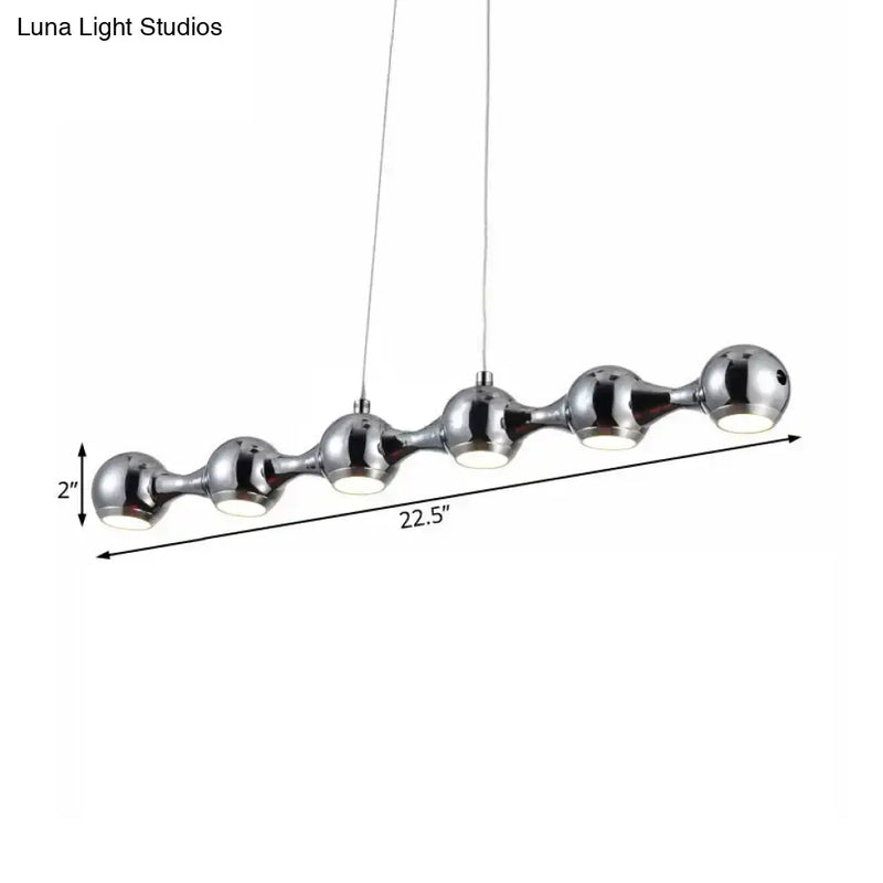 Modern chrome 6 light ball pendant ceiling light living room