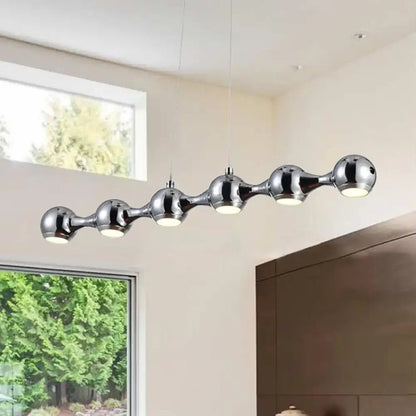 Modern chrome 6 light ball pendant ceiling light living room