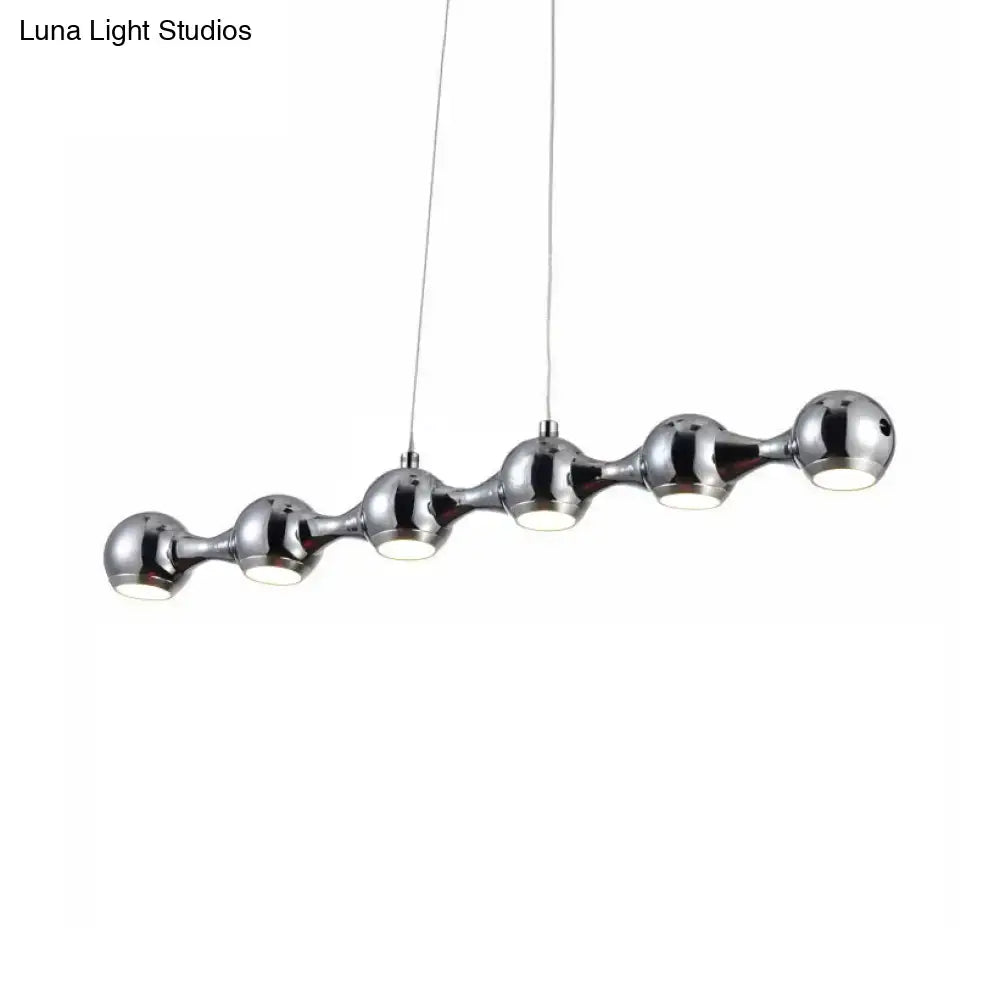 Modern chrome 6 light ball pendant ceiling light living room