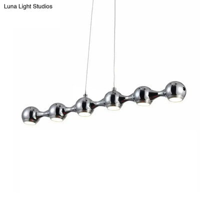Modern chrome 6 light ball pendant ceiling light living room