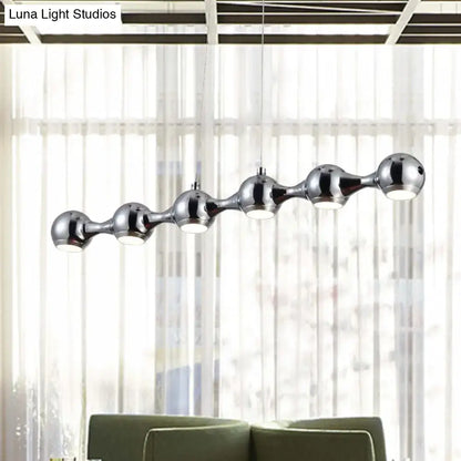Modern chrome 6 light ball pendant ceiling light living room