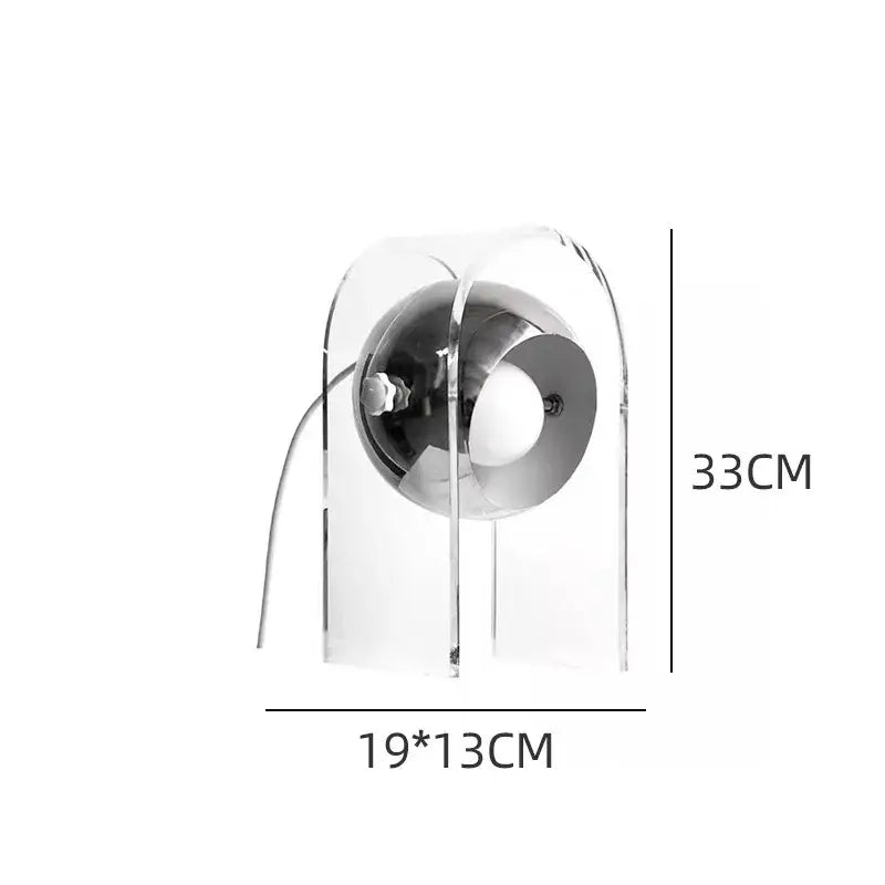 Modern chrome acrylic led desk lamp for bedroom