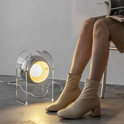 Modern chrome acrylic led desk lamp for bedroom