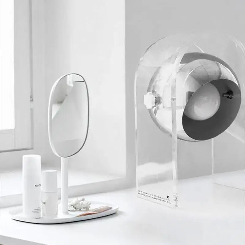 Modern chrome acrylic led desk lamp for bedroom