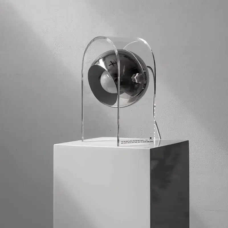 Modern chrome acrylic led desk lamp for bedroom