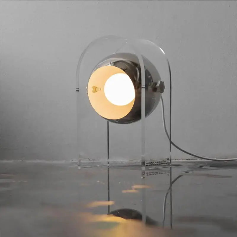 Modern chrome acrylic led desk lamp for bedroom