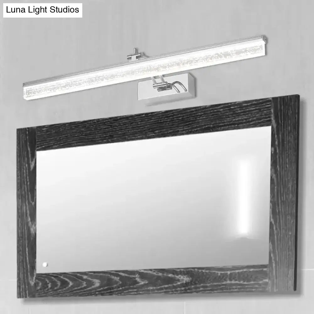 Modern chrome adjustable led vanity light – bathroom mirror spotlight