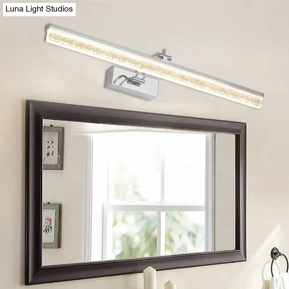 Modern chrome adjustable led vanity light – bathroom mirror spotlight