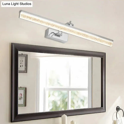 Modern chrome adjustable led vanity light – bathroom mirror spotlight