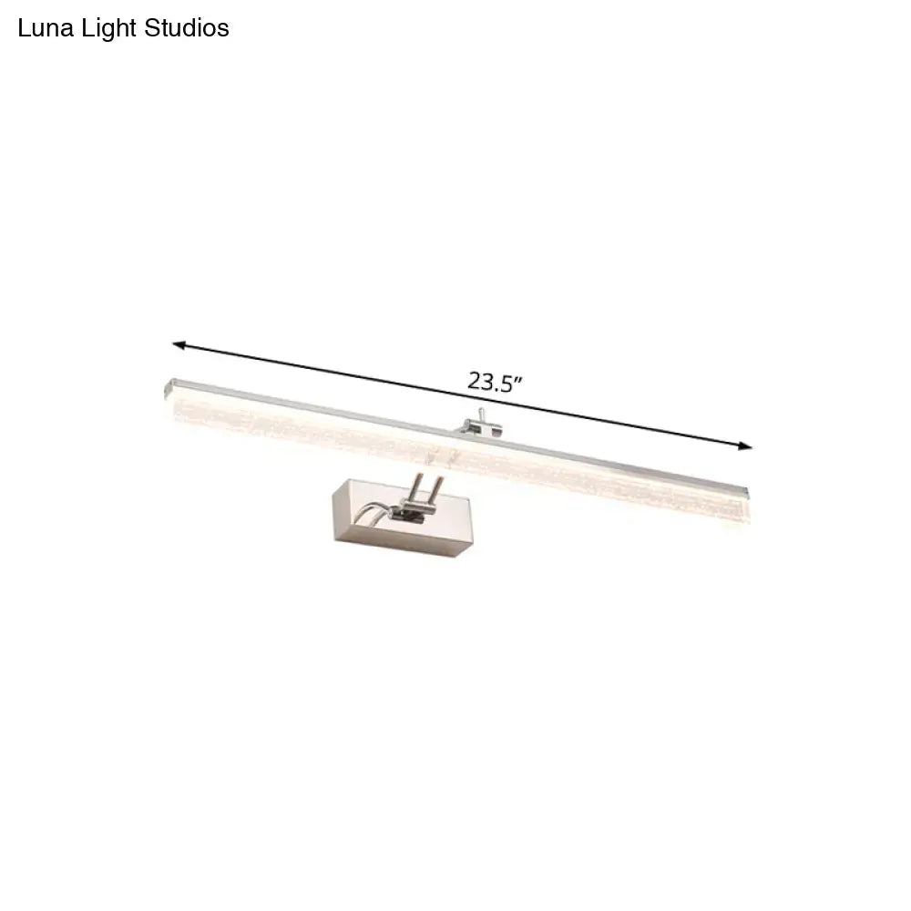 Modern chrome adjustable led vanity light – bathroom mirror spotlight