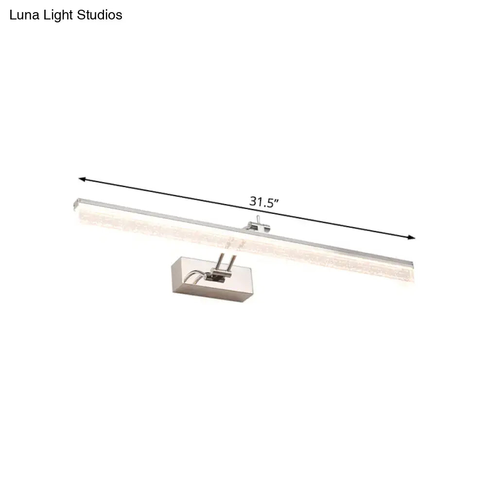 Modern chrome adjustable led vanity light – bathroom mirror spotlight