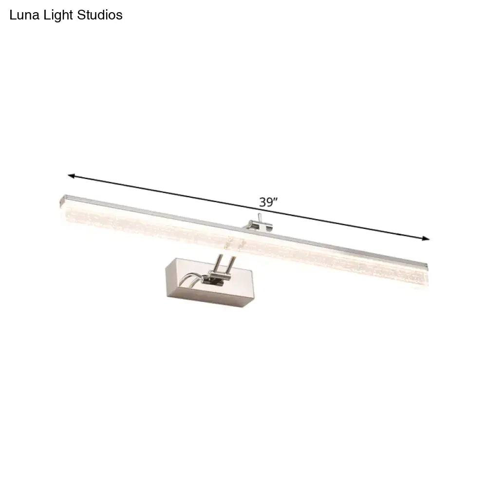 Modern chrome adjustable led vanity light – bathroom mirror spotlight