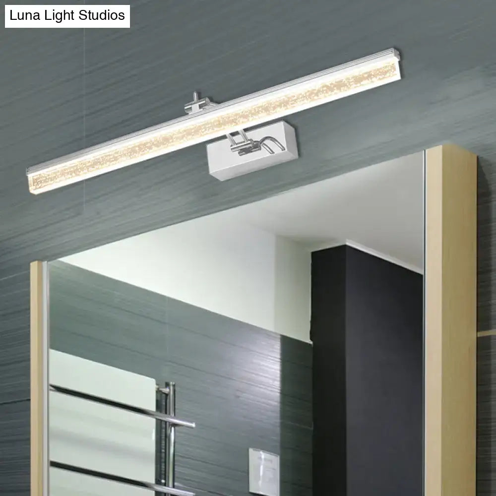 Modern chrome adjustable led vanity light – bathroom mirror spotlight