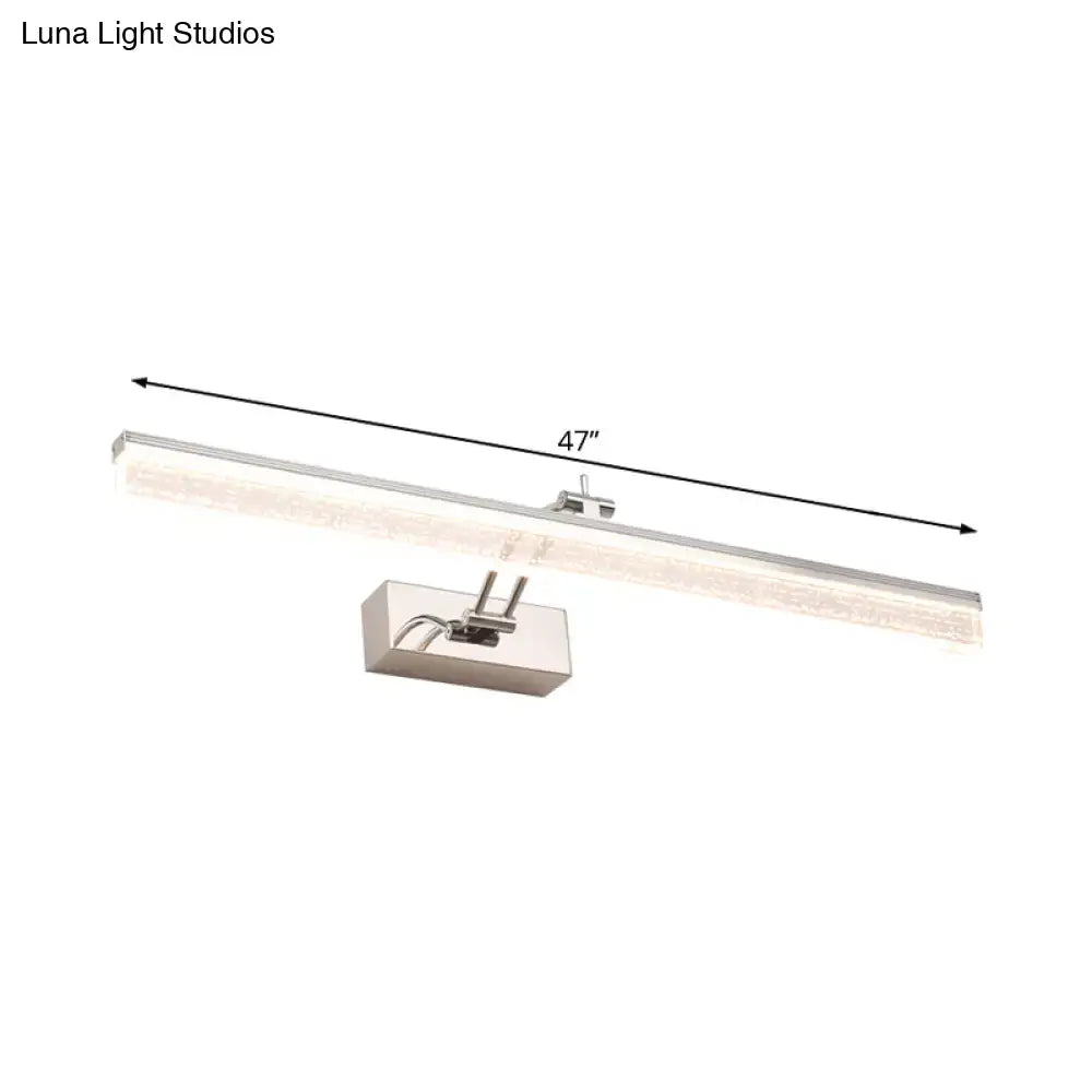 Modern chrome adjustable led vanity light – bathroom mirror spotlight