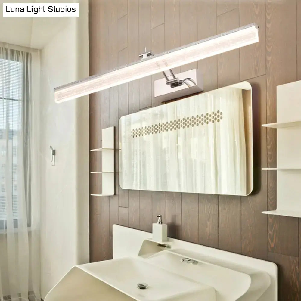 Modern chrome adjustable led vanity light – bathroom mirror spotlight