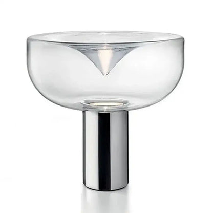 Modern chrome aella glass table lamp bedroom decor