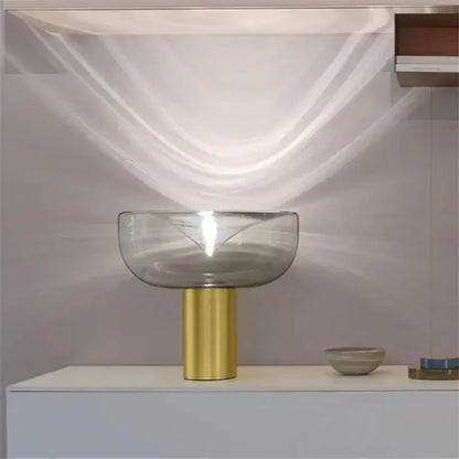 Modern chrome aella glass table lamp bedroom decor