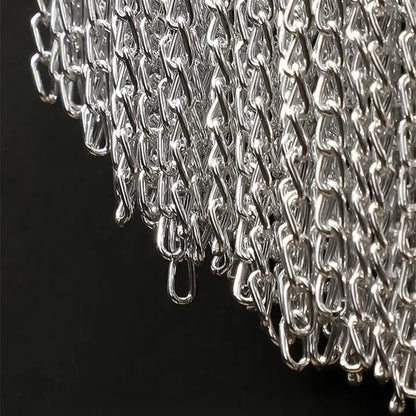 Modern chrome aluminum chain sconce – bedroom cascading wall lamp