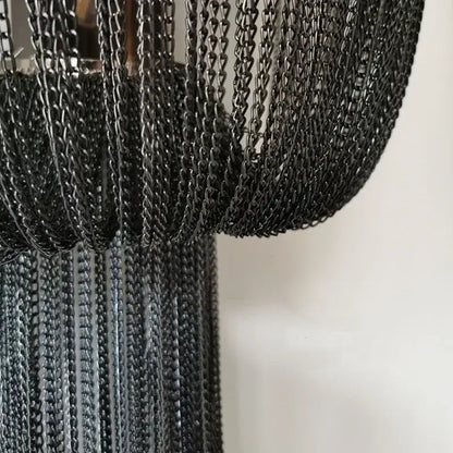 Modern chrome aluminum chain sconce – bedroom cascading wall lamp