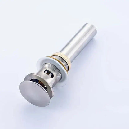 Modern chrome and gold pop up drain bathroom sink stopper