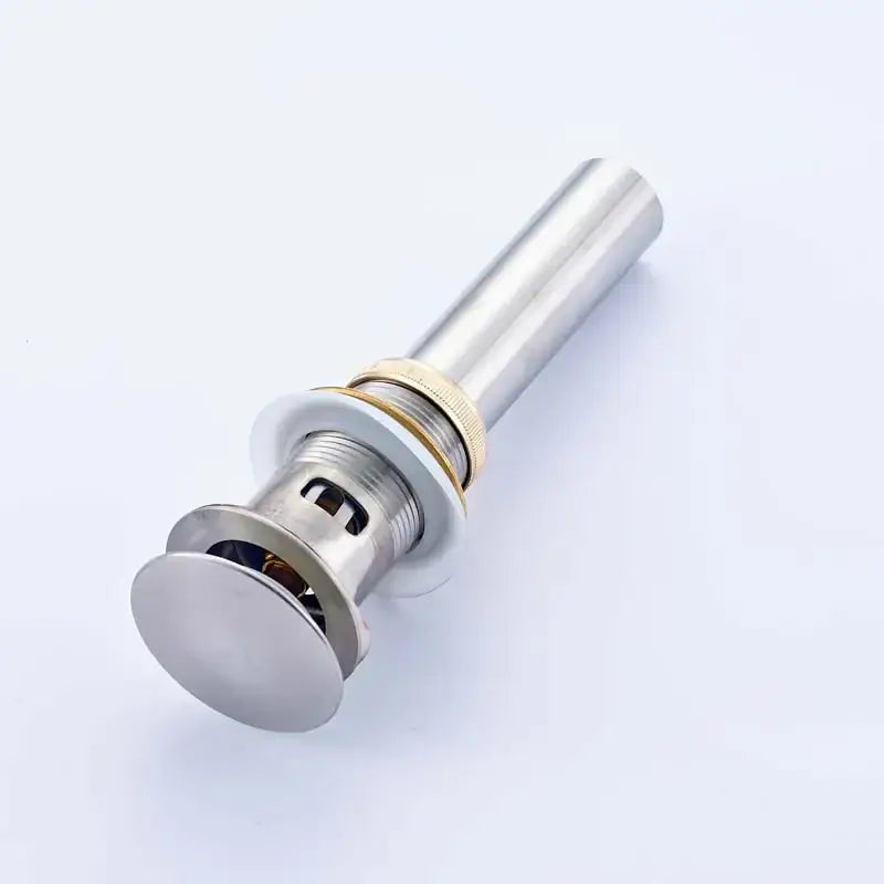 Modern chrome and gold pop up drain bathroom sink stopper