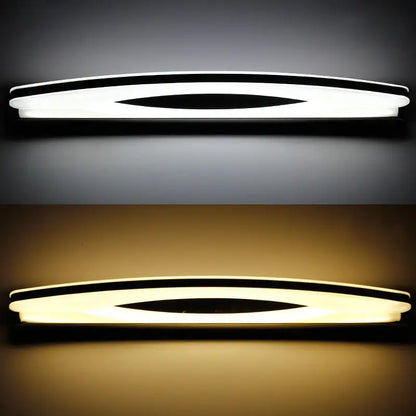 Modern chrome arc led vanity light bathroom sconce acrylic diffuser