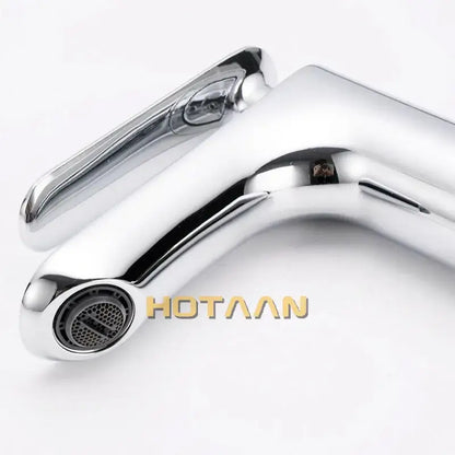 Modern chrome basin mixer faucet – bathroom single handle tap