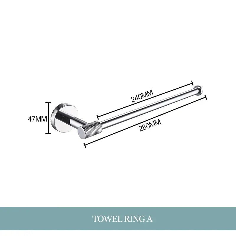 Modern chrome bathroom essentials set with soap dish and brush