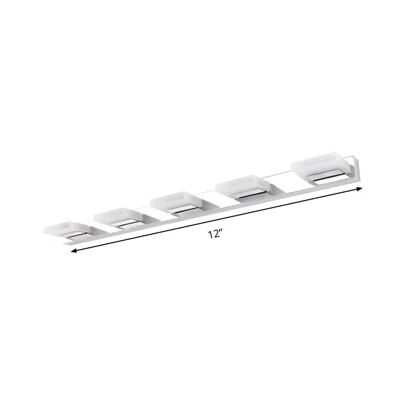 Modern chrome bathroom vanity light with acrylic shade bulb included