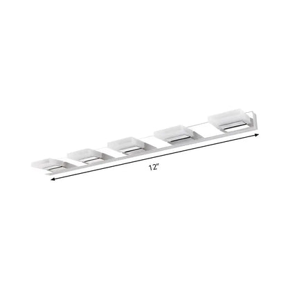 Modern chrome bathroom vanity light with acrylic shade bulb included