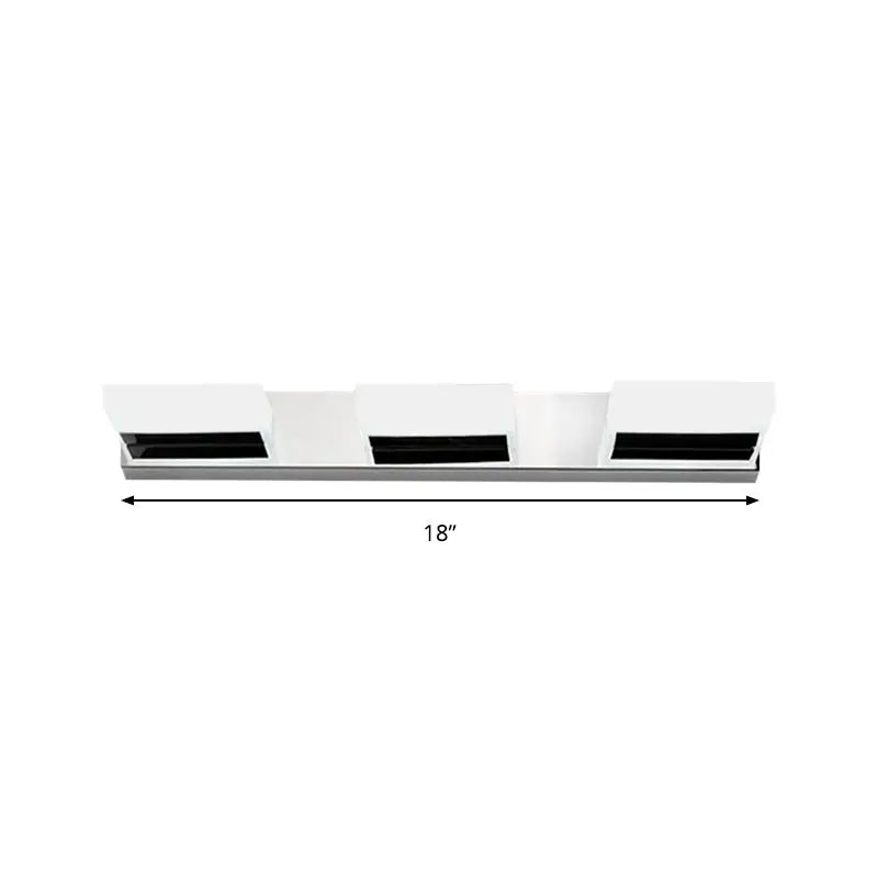 Modern chrome bathroom vanity light with acrylic shade bulb included