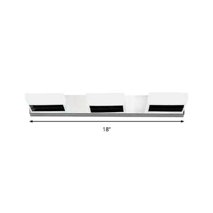 Modern chrome bathroom vanity light with acrylic shade bulb included
