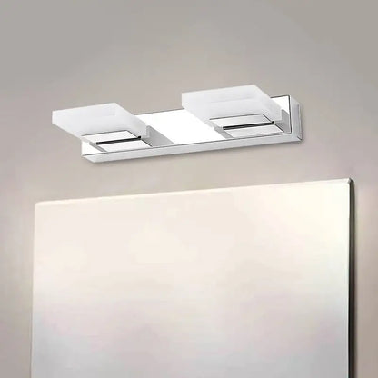 Modern chrome bathroom vanity light with acrylic shade bulb included
