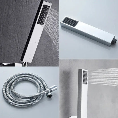 Modern chrome bathtub faucet mixer with waterfall spout for bathroom