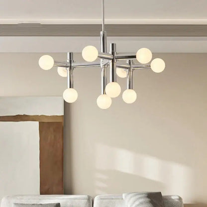 Modern chrome bauhaus glass hanging ceiling lamps for living room