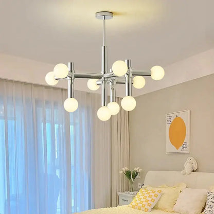 Modern chrome bauhaus glass hanging ceiling lamps for living room