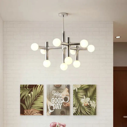 Modern chrome bauhaus glass hanging ceiling lamps for living room