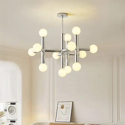 Modern chrome bauhaus glass hanging ceiling lamps for living room