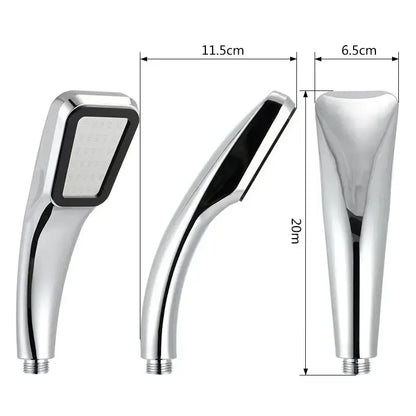 Modern chrome & black 300 holes high pressure shower head bathroom