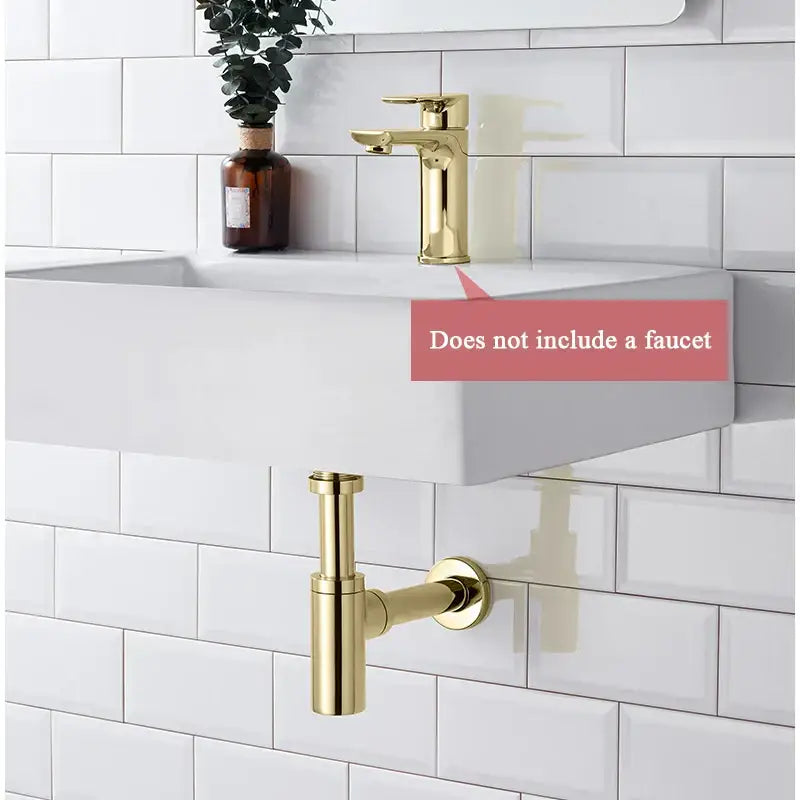 Modern chrome & black basin sink drain kit bathroom waste assembly