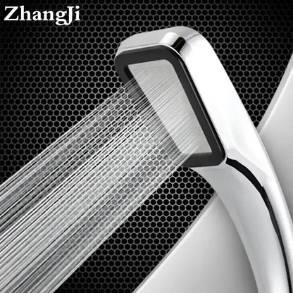 Modern chrome & black rainfall shower head bathroom handheld