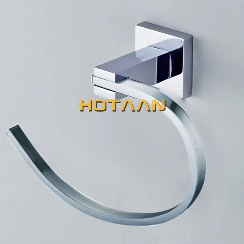 Modern chrome & blue stainless steel double hook bathroom accessories