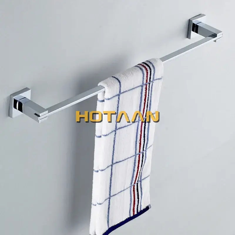 Modern chrome & blue stainless steel double hook bathroom accessories