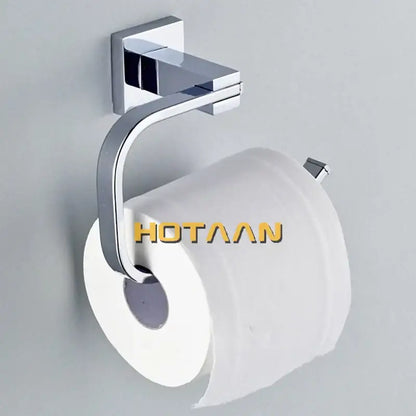 Modern chrome & blue stainless steel double hook bathroom accessories