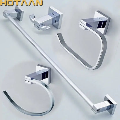 Modern chrome & blue stainless steel double hook bathroom accessories