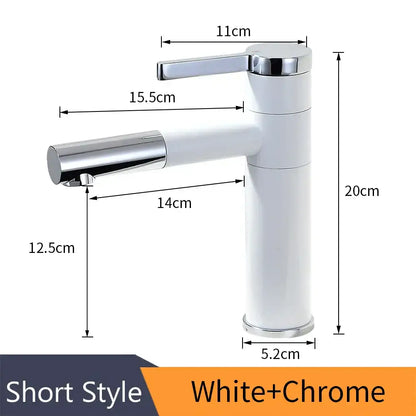 Modern chrome brass bathroom faucet vessel sink swivel spout tap