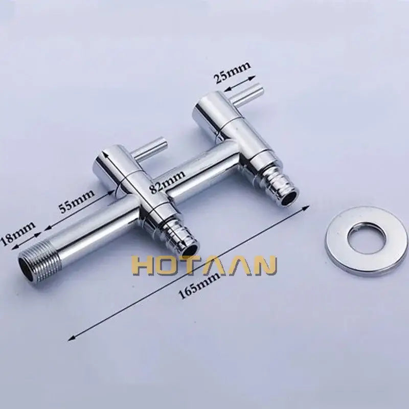 Modern chrome brass dual hole garden faucet for kitchen and toilet