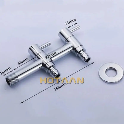 Modern chrome brass dual hole garden faucet for kitchen and toilet