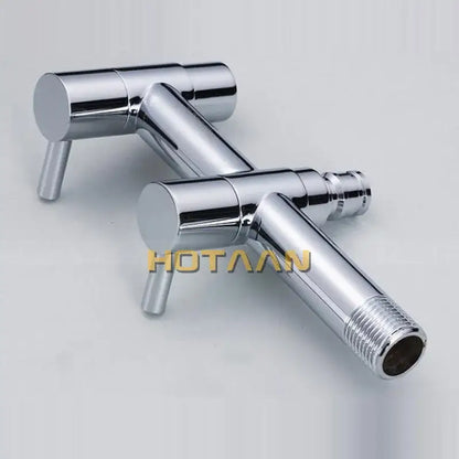 Modern chrome brass dual hole garden faucet for kitchen and toilet