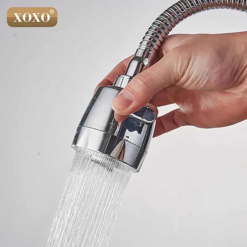 Modern chrome brass kitchen faucet with multifunction pull down spray